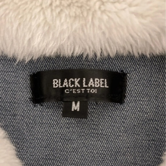 Denim Jacket w/ Faux Fur Collar - Picture 4 of 6